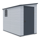 Domek ogrodowy BOSTON 143x248cm w jasno-szarym kolorze od firmy Hardmaister