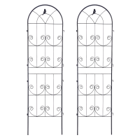 Dwie czarne podpórki do roślin o wymiarze 190x55 cm od firmy Cultivo