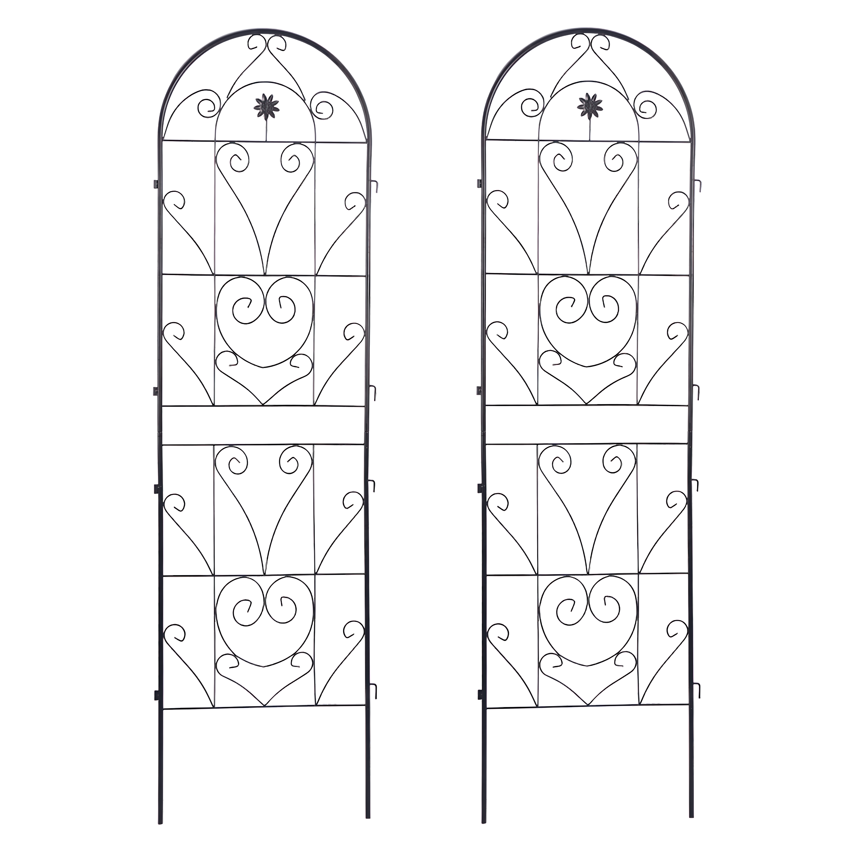 Dwie czarne podpórki do roślin o wymiarze 190x55 cm od firmy Cultivo