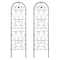 Dwie czarne podpórki do roślin o wymiarze 190x55 cm od firmy Cultivo