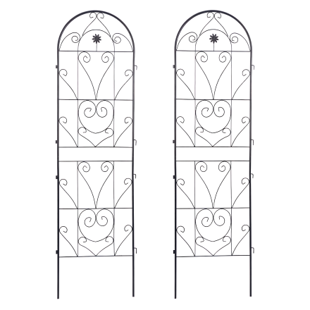 Dwie czarne podpórki do roślin o wymiarze 190x55 cm od firmy Cultivo