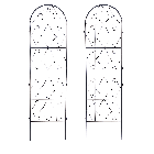 Dwie czarne podpórki do roślin o wymiarze 190x55 cm od firmy Cultivo