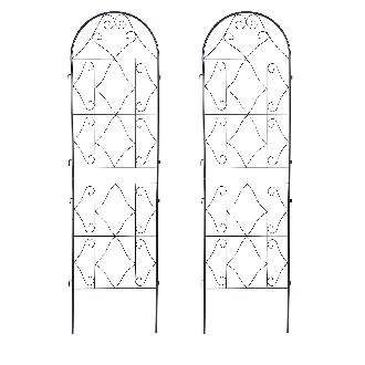 Dwie czarne podpórki do roślin o wymiarze 190x55 cm od firmy Cultivo