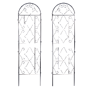 Dwie czarne podpórki do roślin o wymiarze 190x55 cm od firmy Cultivo