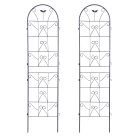 Dwie czarne podpórki do roślin o wymiarze 190x55 cm od firmy Cultivo