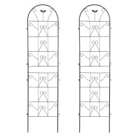 Dwie czarne podpórki do roślin o wymiarze 190x55 cm od firmy Cultivo