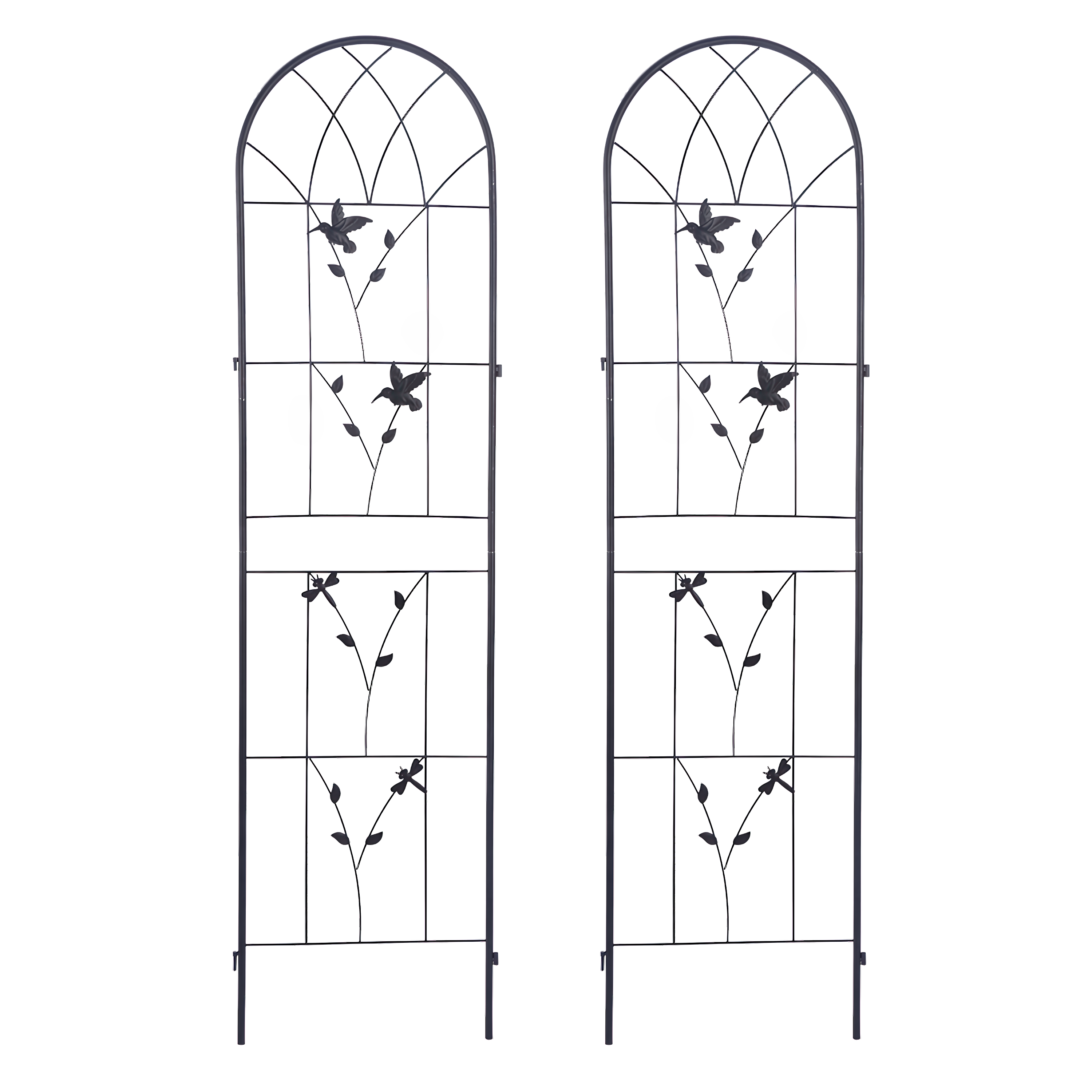 Zestaw dwóch podpórek do roślin 190x55 cm - wzór ptaków - Cultivo