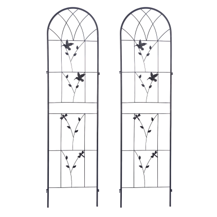 Zestaw dwóch podpórek do roślin 190x55 cm - wzór ptaków - Cultivo