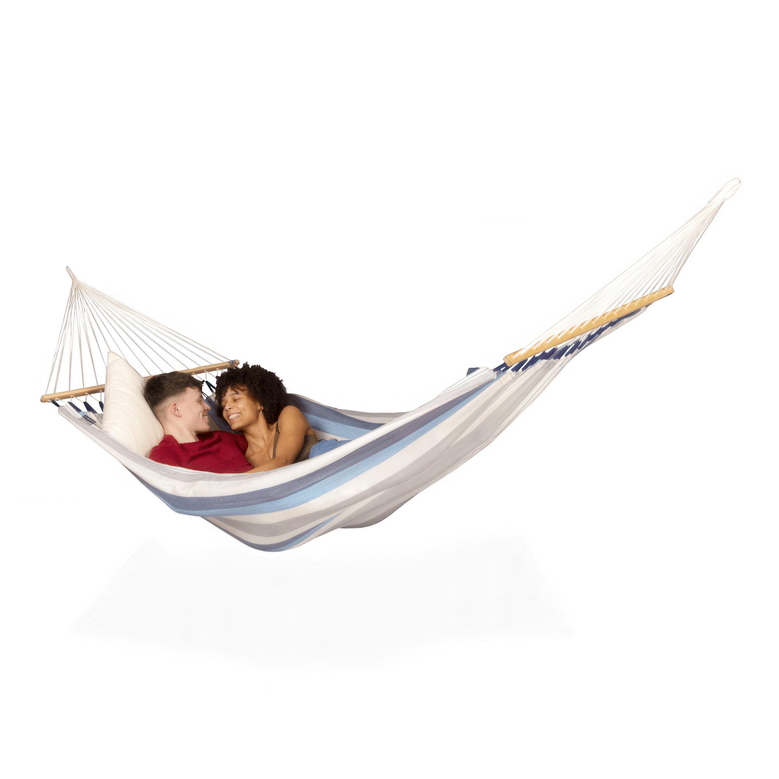 Hamak dwuosobowy ALISIO Sea Salt z drążkiem - LA SIESTA