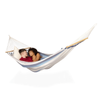 Hamak dwuosobowy ALISIO Sea Salt z drążkiem - LA SIESTA