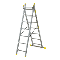 Dwuelementowa drabina aluminiowa 7-stopniowa BS-DW2x7 - BAYERSYSTEM