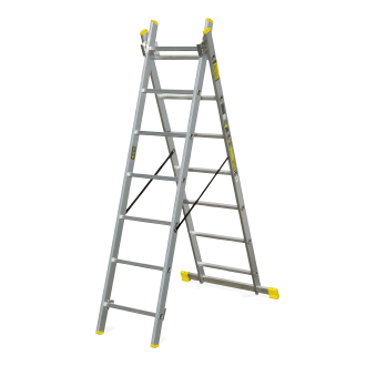 dwuelementowa drabina aluminiowa 7-stopniowa