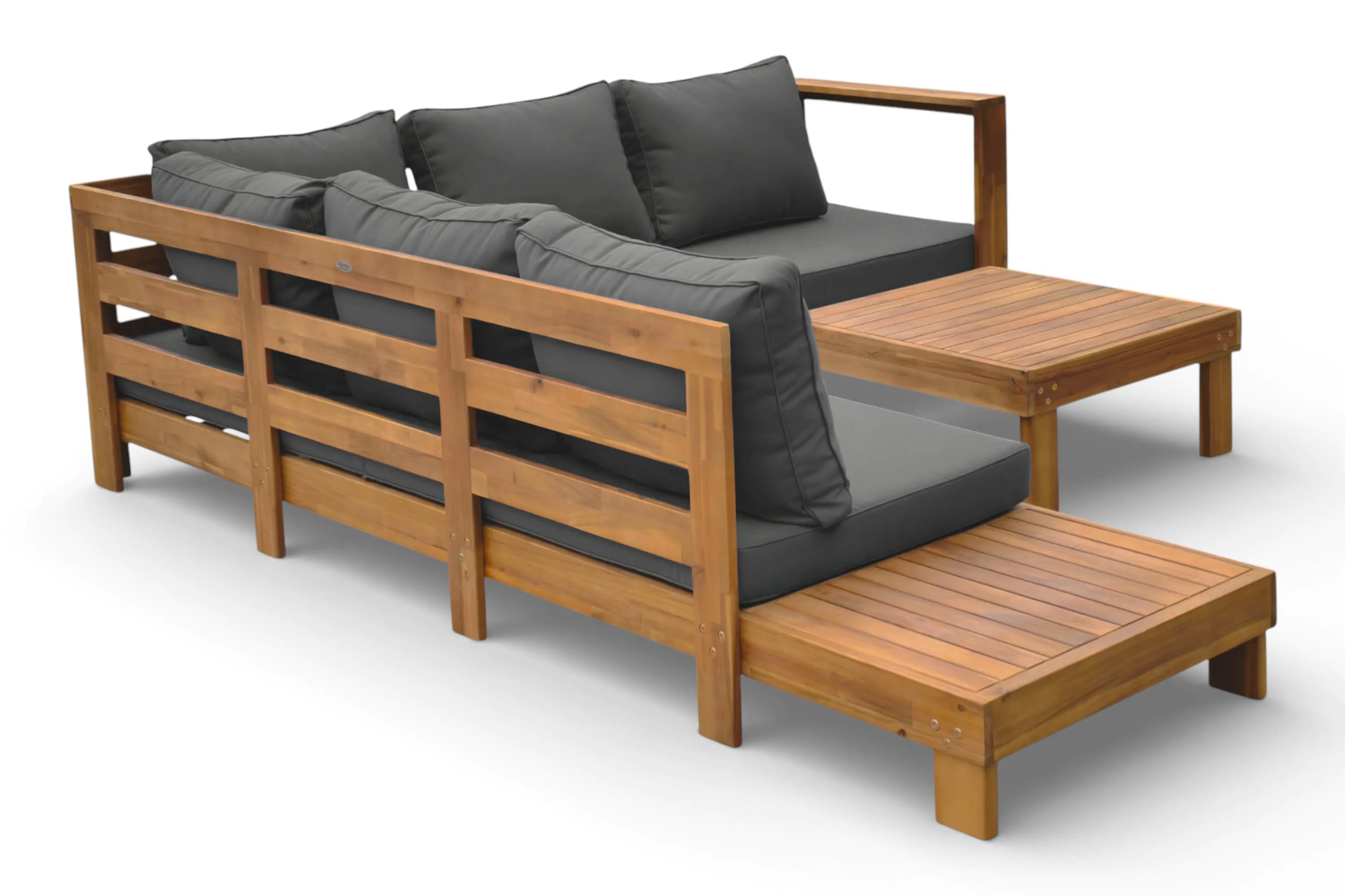 Tył zestawu meblowego z drewna HAVLA CAFFE  ACACIA WOOD - BJORKKA