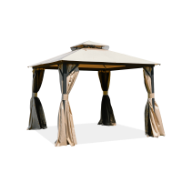 Pawilon ogrodowy z moskitierą i zasłonami VANCOUVER 3x3 Beige - Hardmaister