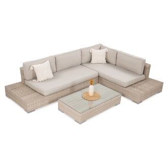 Narożnik z technorattanu VERONA Beige