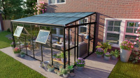Oranżeria SOHO Black 434x290cm PC + Glass - Gutroof