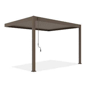 Przyścienna pergola ELEGANCE WALL 3x4 Taupe - Gutroof