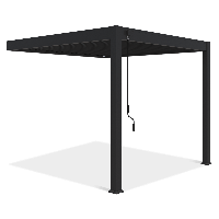 Przyścienna pergola ELEGANCE WALL 3x3 Anthracite - Gutroof