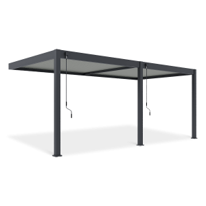 Przyścienna pergola ELEGANCE WALL 3x6 Anthracite/Light Grey - Gutroof