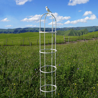 Biała pergola na róże, wys. 210cm, metalowa - Cultivo