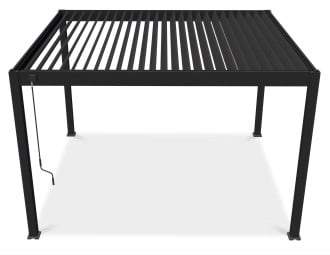 Widok z góry pergoli tarasowej DELUXE w rozmiarze 3,6x4 i w kolorze Anthracite