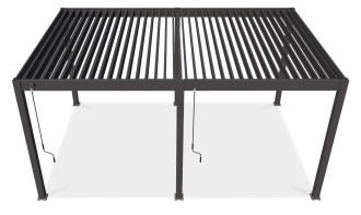 Widok z g&oacute;ry pergoli tarasowej DELUXE 3,6x5,3 Anthracite