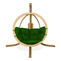 Fotel wiszący z drewna O-ZONE Zielony