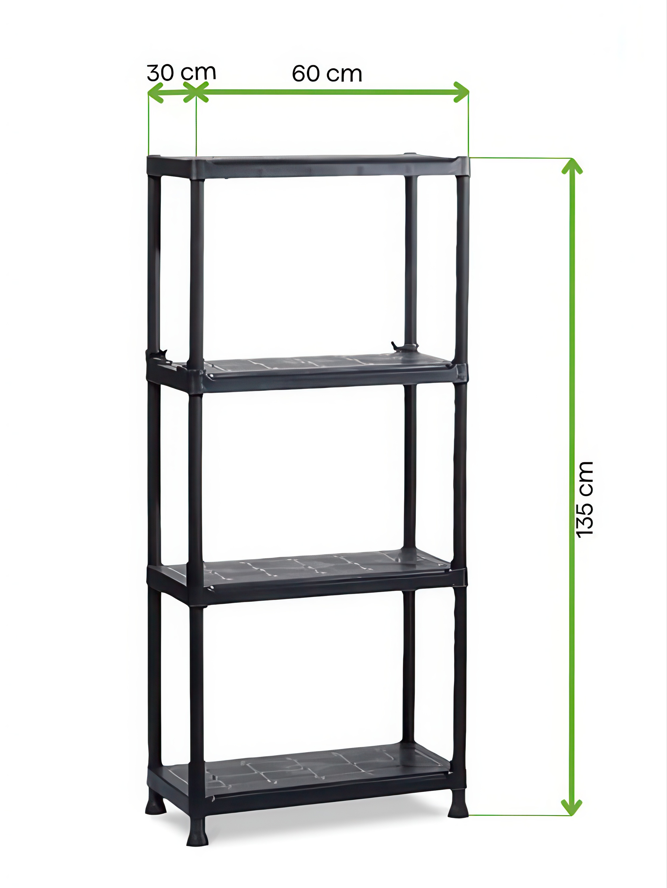 Розміри стелажу Plus Shelf 60/4 KETER