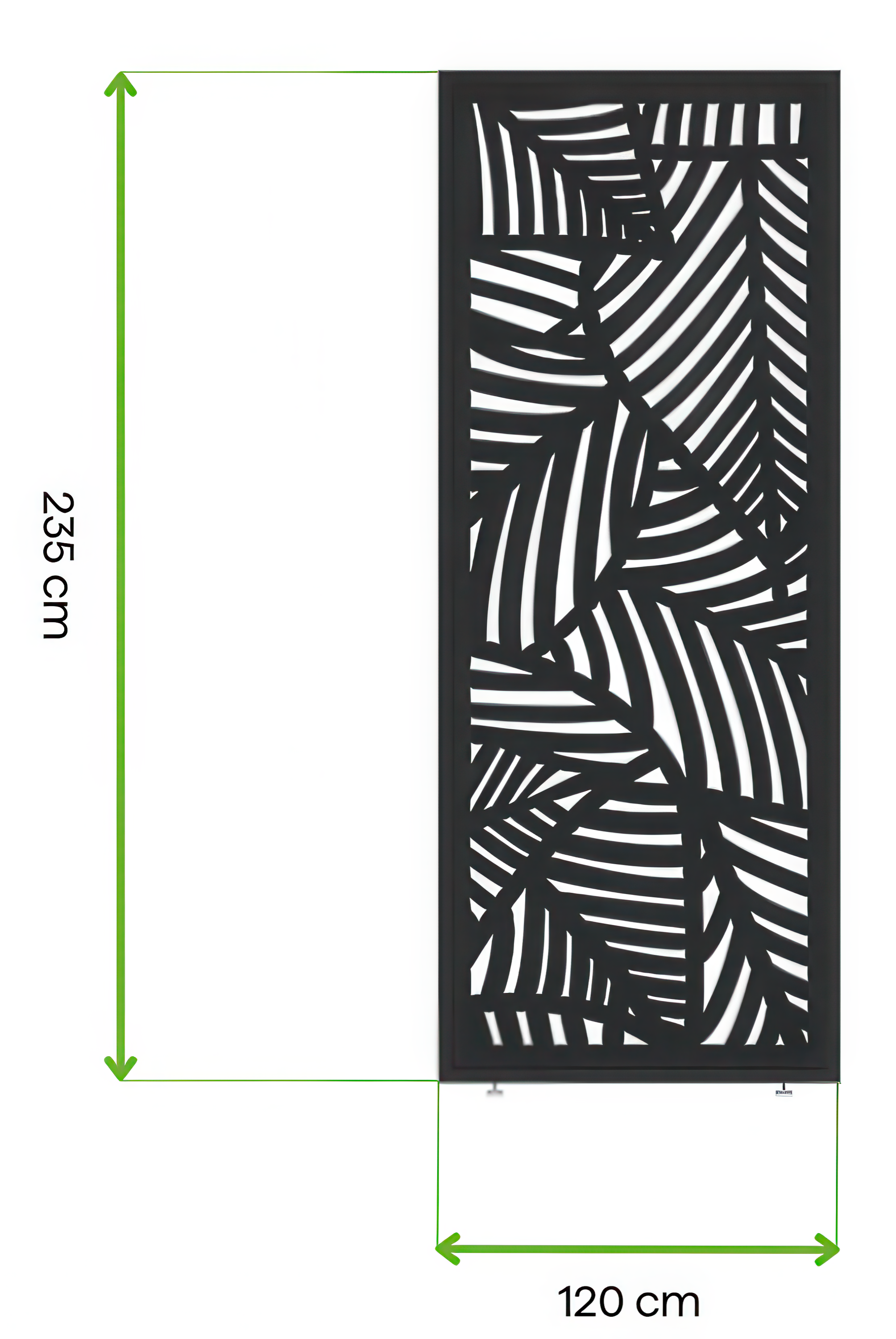 Wymiary - panel dekoracyjny o szerokości 120 cm