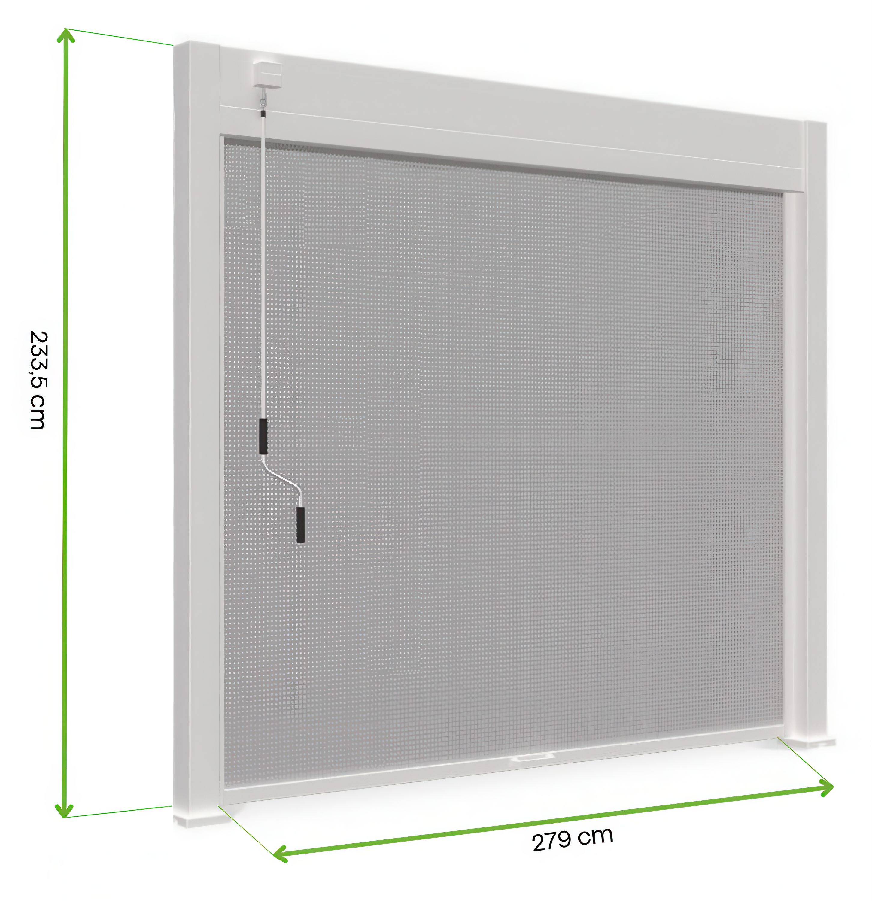 Wymiary rolety opuszczanej do pergoli ELEGANCE/DELUXE/FUSION 3 m White - Gutroof