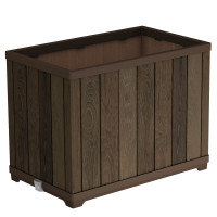 Wysoka donica Deco rectangle 45,5 x 76 x 55 cm Keter Walnut