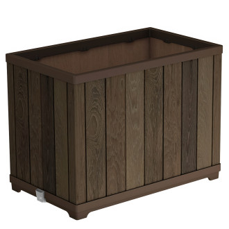 Wysoka donica Deco ractangle Keter Walnut