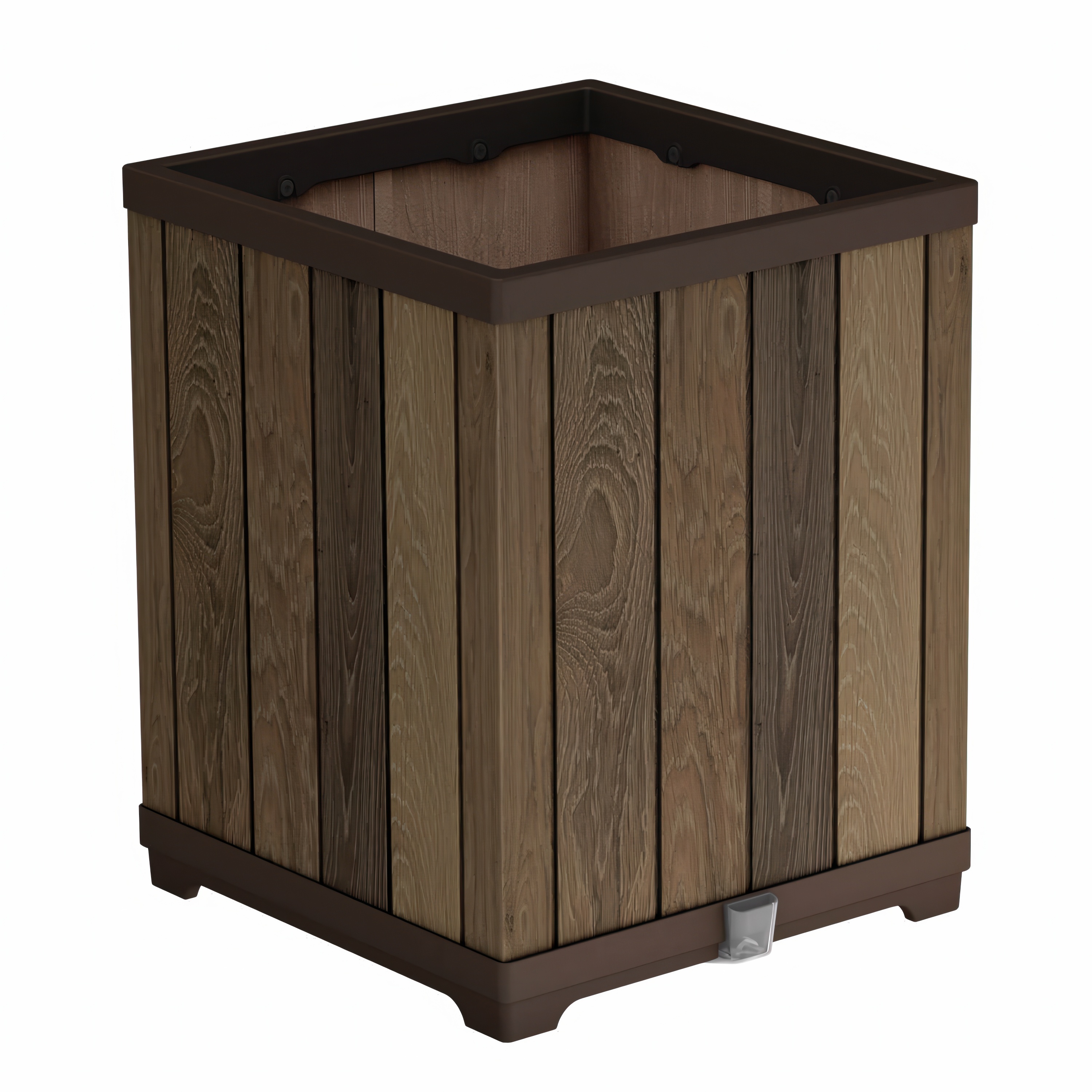 Wysoka donica Deco square Keter Walnut 