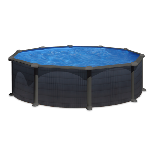 czarny basen stelażowy całoroczny