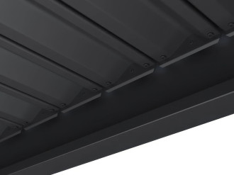 Detail strechy a odkvapovej r&uacute;ry terasovej pergoly