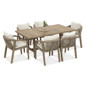 Zestaw mebli jadalnianych do ogrodu MARIGOLD 6+1 dining - FURRORE