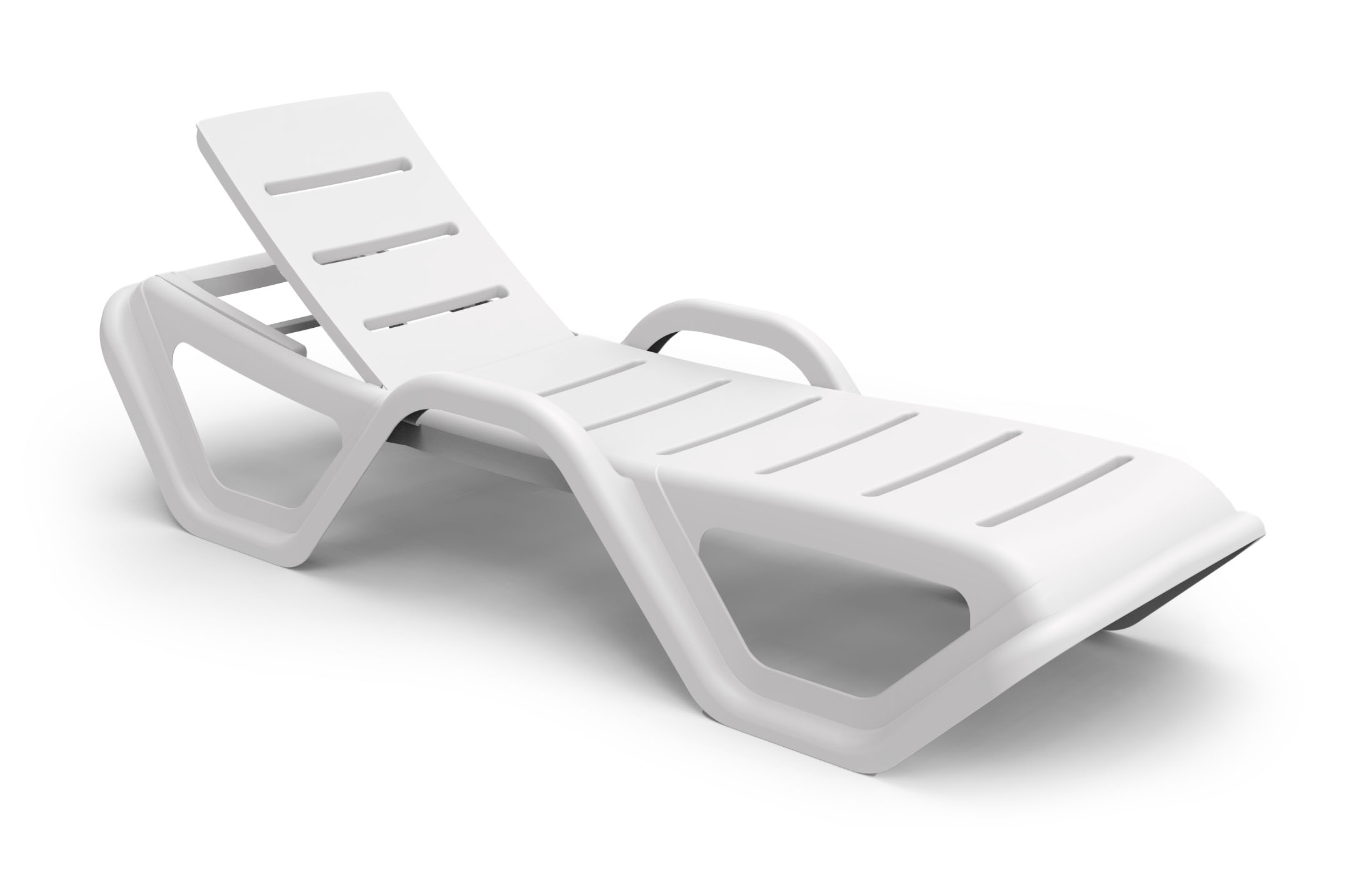 Шезлонг Monoblock White New Bjorkka у повному розмірі