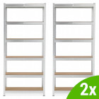 Zestaw dwóch regałów warsztatowych metalowych 180x90x30cm - Hardmaister