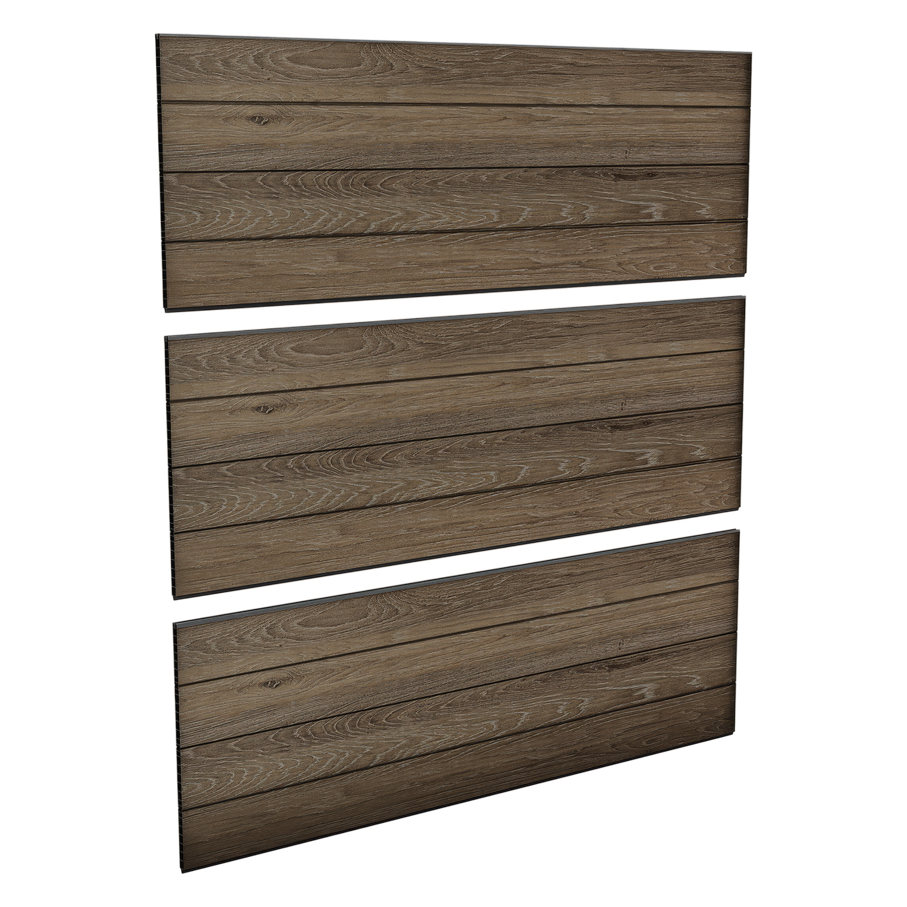 Zestaw 3 paneli ogrodzeniowych DECO Walnut - Keter