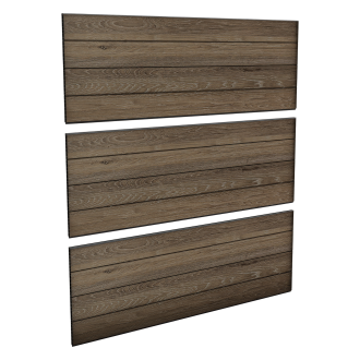 Zestaw 3 paneli ogrodzeniowych DECO Walnut - Keter