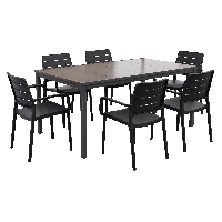 Zestaw ogrodowy PORTO 160 6+1 Graphite Black Walnut - Keter
