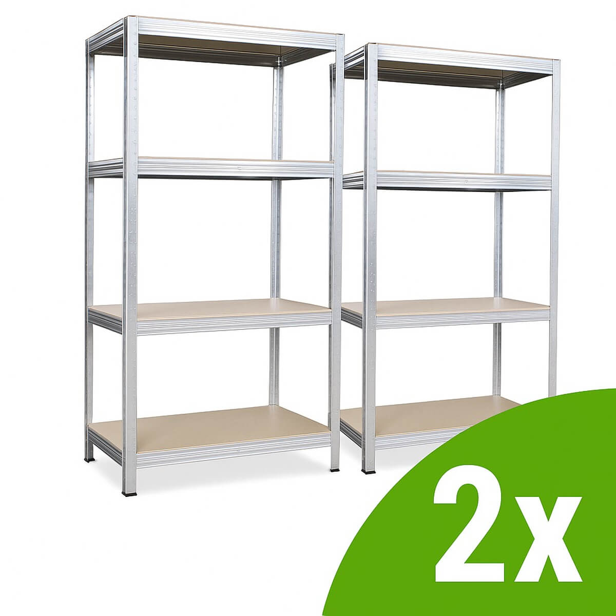 Zestaw dwóch regałów metalowych 150x70x30cm - Hardmaister