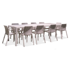 Zestaw tarasowy Nardi TIBERINA/TEVERE 10+1 z rozkładanym stołem 210-275 cm, Corda