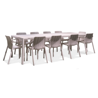 Zestaw tarasowy Nardi TIBERINA/TEVERE 10+1 z rozkładanym stołem 210-275 cm, Corda