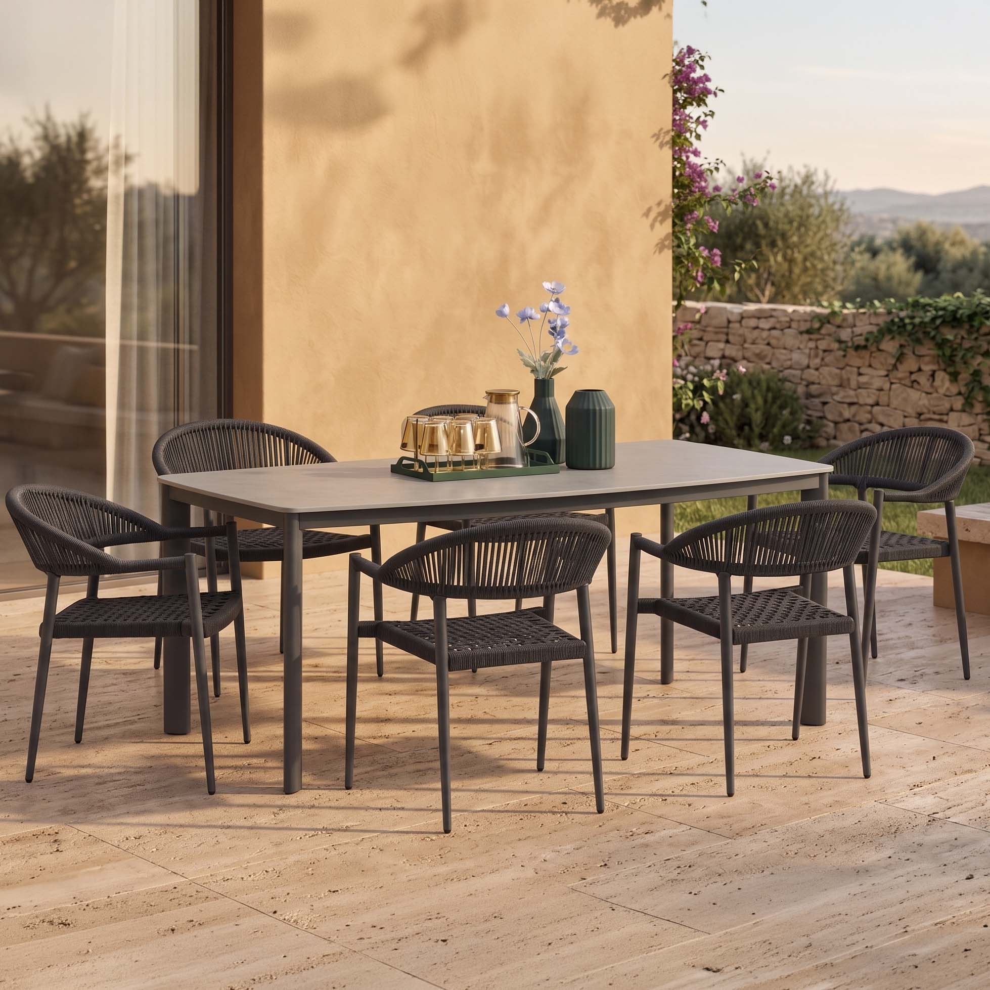 Meble ogrodowe Bologna Brown na taras