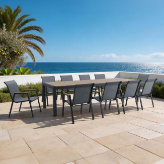 Zestaw jadalniany MALAWI 10+1 Dark Grey - Bjørkka