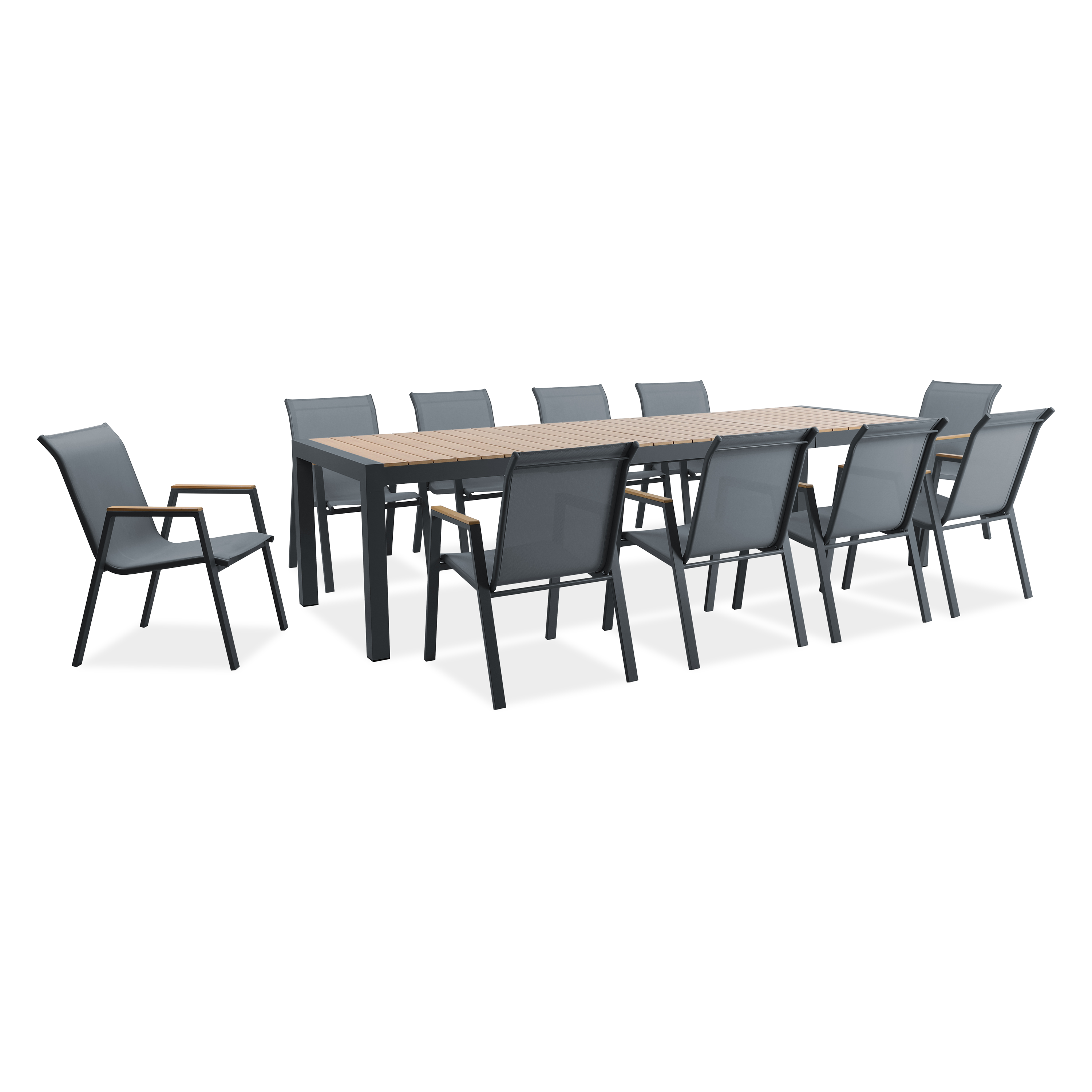 Zestaw jadalniany MALAWI 10+1 Dark Grey - Bjørkka