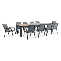 Zestaw jadalniany MALAWI 10+1 Dark Grey - Bjørkka