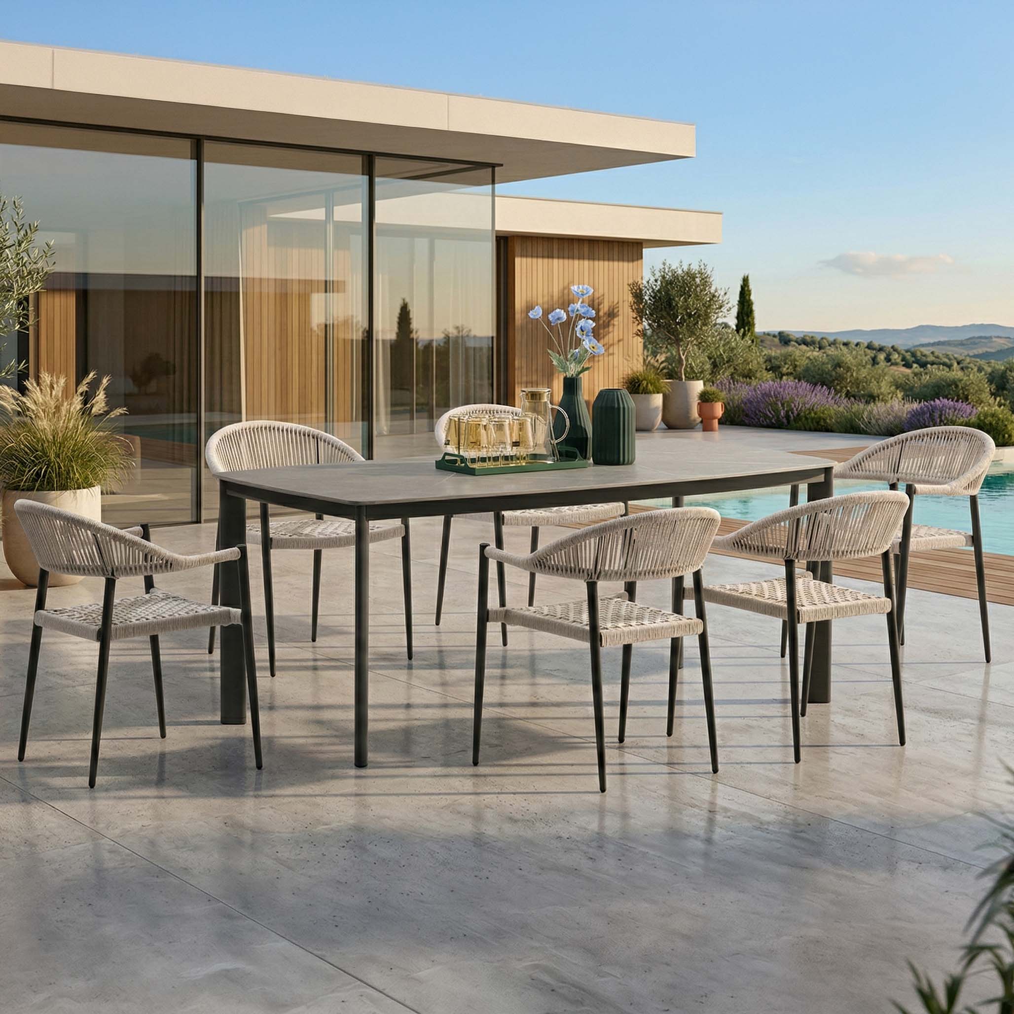 Meble ogrodowe Bologna Brown na taras