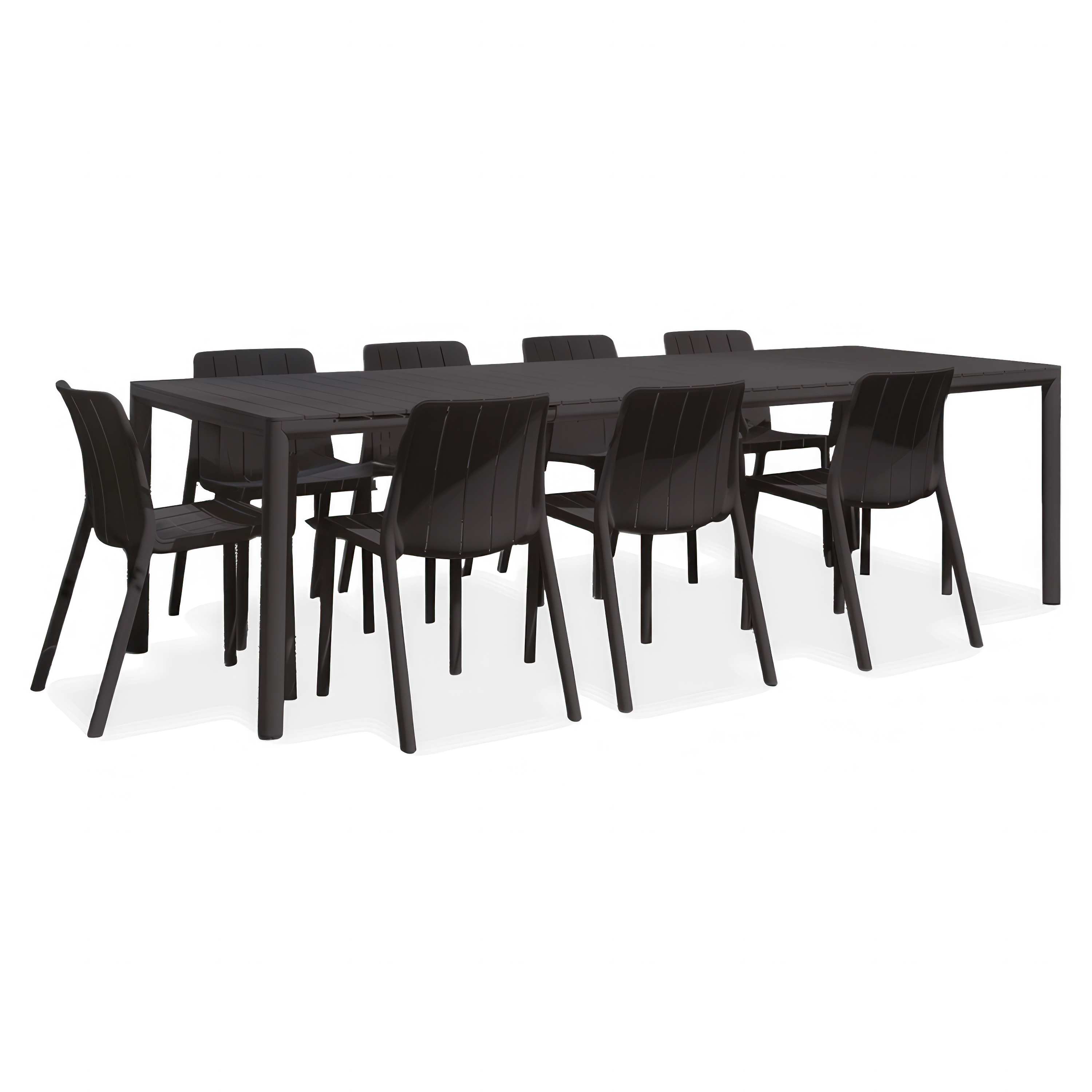 Zestaw mebli na taras TIBERINA BISTROT/TEVERE 210-275 8+1 ANTHRACITE – Nardi